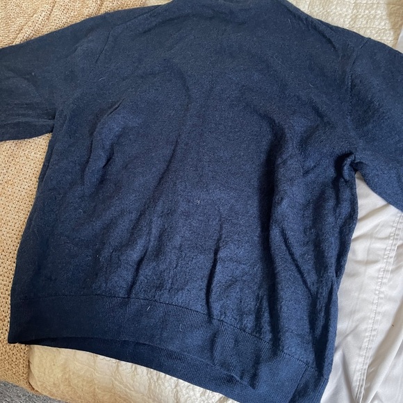 Turnbury Men's Blue v neck Sweater extra fine merino wool size XXL - Picture 10 of 10